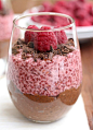 Chocolate and Raspberry Chia Pudding