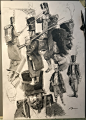 Drawings and sketches, Mauro Belfiore : Graphite, Charcoal, Ink penbrush