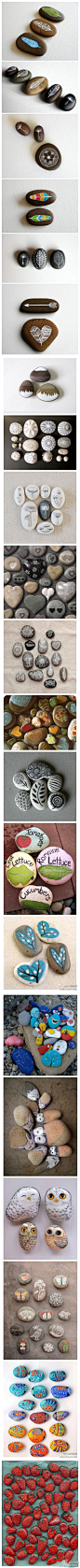 森系石头，非常有创意的石头，很漂亮吧！（转）更多DIY创意生活☑欢迎关注@DIY女皇