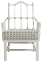 Charleston Regency Chippendale Planter's Chair, Ropemaker's White Finish traditional-armchairs-and-accent-chairs