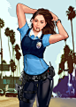 LAPD_for pursuit, Ain (ienwon Lee) : study for comic style portrait