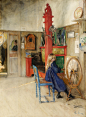 Spinning Wheel - Carl Larsson