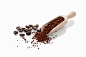 Instant coffee powder and coffee beans