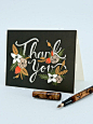 Floral thank you cards