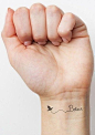 Believe  tattoo #tattoo #girl #wrist  #black #www.loveitsomuch.com