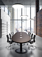 MULTIPLICEO | Oval meeting table By FANTONI : Wooden meeting table