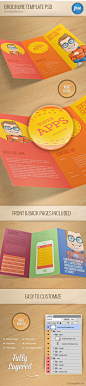 Free Brochure Template, #Brochure, #Flat, #Free, #Print, #PSD, #Resource, #Template