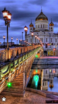 俄羅斯-莫斯科大橋和基督救世主大教堂  by Kostas Kastrinakis
 #街景# #景点#