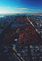 纽约中央公园浓浓的秋景。美国 #城市# #美国#
