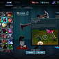 League of Legends Game Launcher - Champion Masteries, Sean Oliver : Fun UX and Visual Design exploration for an updated League of Legends Game Launcher. The challenge was to improve the user experience by taking a step back and looking at the overall cont