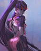 Anime 1063x1299 Overwatch digital art artwork Widowmaker (Overwatch) Black Widow (Overwatch)