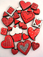 Awesome valentines ideas. Don't you just LOVE the square button cookie?