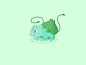 #图标# #UI# #扁平化# #色彩# #清新# Bulbasaur