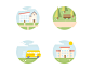 Flat Residential Real Estate Icons set.1