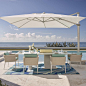 Palazzo Shell Dining by Porta Forma | Frontgate :     Palazzo brings ordered luxury and purity of line to your outdoor dining tableau. Carefully chosen pieces create a clean, elegant shape and modern    aesthetic. Woven chairs are handcrafted with the ind