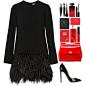 A fashion look from December 2015 featuring LBD Little Black Dress, high heel shoes and red purse. Browse and shop related looks.