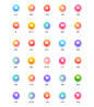 彩色渐变图标icon清新app手机UI设计