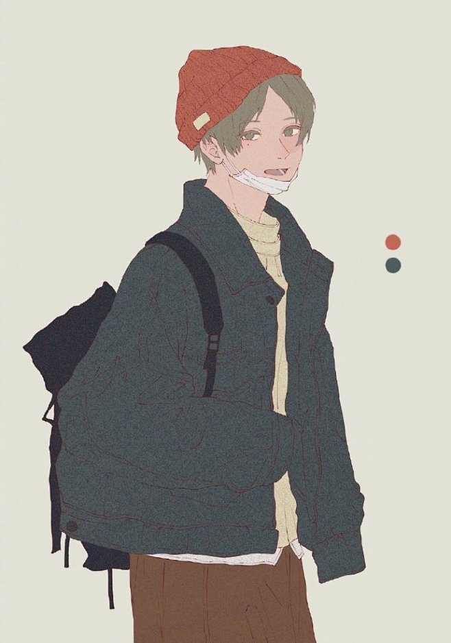 日本插画师ミリグラム 笔下的帅气少年，穿...