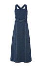 Apron Wrap Tweed Dress | Moda Operandi : This **Rosetta Getty** dress features a square neckline and a slim fit.
