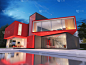 房屋,红色,极简构图,私人标志,别墅,假日别墅,豪宅,建筑,建筑外部,现代