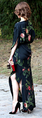 Lovely dark floral dress.