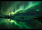 天空中精灵 迷人的北极光摄影作品_高清图集_新浪网