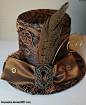 Timeless Steampunk mini Victorian top hat with keyhole and gears