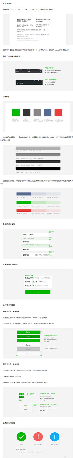 木木～乐乐采集到【UI】设计规范