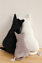 日本创意猫背影抱枕