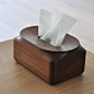 纸巾盒[不然otherwise] 黑胡桃 实木 抽取式纸巾盒 纸抽盒-淘宝网
