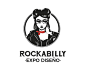 Rockabilly标志 摇滚乐 女孩 女人 墨镜 人物 明星