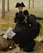 "Conversation in the Jardin du Luxembourg" by Vittorio Matteo Corcos, 1892