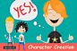 有趣的卡通角色设计素材Character Creation Kit 设计模板 