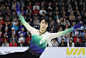 Yuzuru Hanyu of Japan competes in the Men's Singles Free Program during day two of the 2016 Skate Canada International at Hershey Centre on October...
