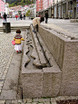 Photo: Frode Svane. Plaza. Bergen. Norway. Project: Bård Breivik. Sculpturor.