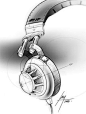 Sketch of headphones by designer Spencer Nugent