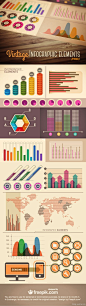 独家免费下载：复古元素信息统计图表

图表信息是伟大的展示方式，它使信息更容易被用户吸收和理解。采用时尚、有趣和简化的方式设计这些图表能你在很有意思的情况下了解到那些数据的真实含义。作为一名设计师，是经常可能会街道图表绘制的需求的，即使现在没有，未来马上也可能有。我们这套素材就是来帮你轻松完成任务的。这里的元素都非常时尚有趣，会让你的项目显得又酷又复古。