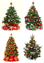 多张装饰漂亮的圣诞树高清图片