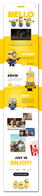 Minions Website : Minions movie webdesign I made for fun in few hours. Love them!