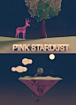 low poly - pink stardust : low poly experiment