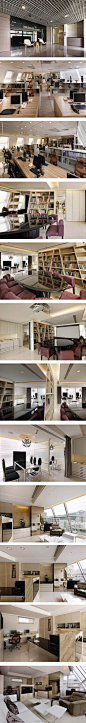 #活力办公室# 比沙列办公空间设计，将古典建材家私用现代方法诠释，演绎后现代感的空间表情，展露出有次序且赋有亮感的高雅气氛！
