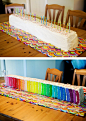 This is INSANE. 30 layers, 30th birthday.ICool idea for a rainbow party too...but with scratch cake.