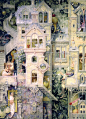 英国画家  Daniel Merriam 1963年生于缅因州，他是世界上最重要的水彩画家之一。生平获奖无数，《梦的刺激》一书被洛杉矶国家艺术博物馆永久收藏。他的作品充满了对维多利亚风格的痴迷，他本人也在旧金山买了一栋该风格的古宅定居 ​​​​