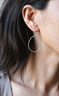 大圈银耳环 波浪形椭圆圈耳环 925纯银耳环 手工制作 原创 设计 新款 2013 正品 代购  美国