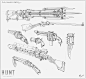 line sketches - weapons , Timur Mutsaev