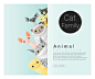 【矢量可下载】超可爱猫狗小动物家族卡通插画海报图案eps矢量素材