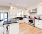Open Concept Kitchen Design in Contemporary Classic Residential Home Interior圖像檔