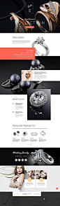 Template 53680 - Jewelry Brand  Responsive Landing Page Template: 