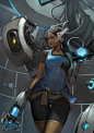 Symmetra and GLaDOS, Zoma Phamoz : another crossover art