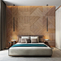 Luxury - Bedroom - Wooden Wall: 